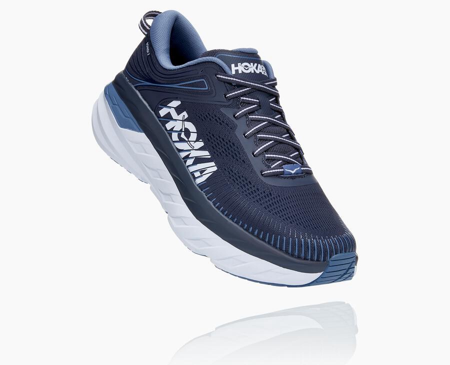 Tenis Hoka One One Masculino Azul Marinho - Bondi 7 - 839-RYJLSA